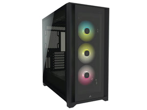 Corsair iCUE 5000X RGB Tempered Glass Mid-Tower Case - Black