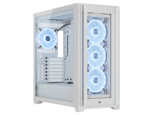 Corsair iCUE 5000X RGB QL Edition Tempered Glass Mid-Tower ATX Case - True White