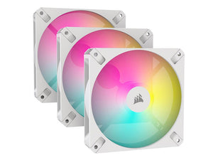 Corsair iCUE AR120 Digital RGB 120mm PWM Fan - White (Triple Pack)